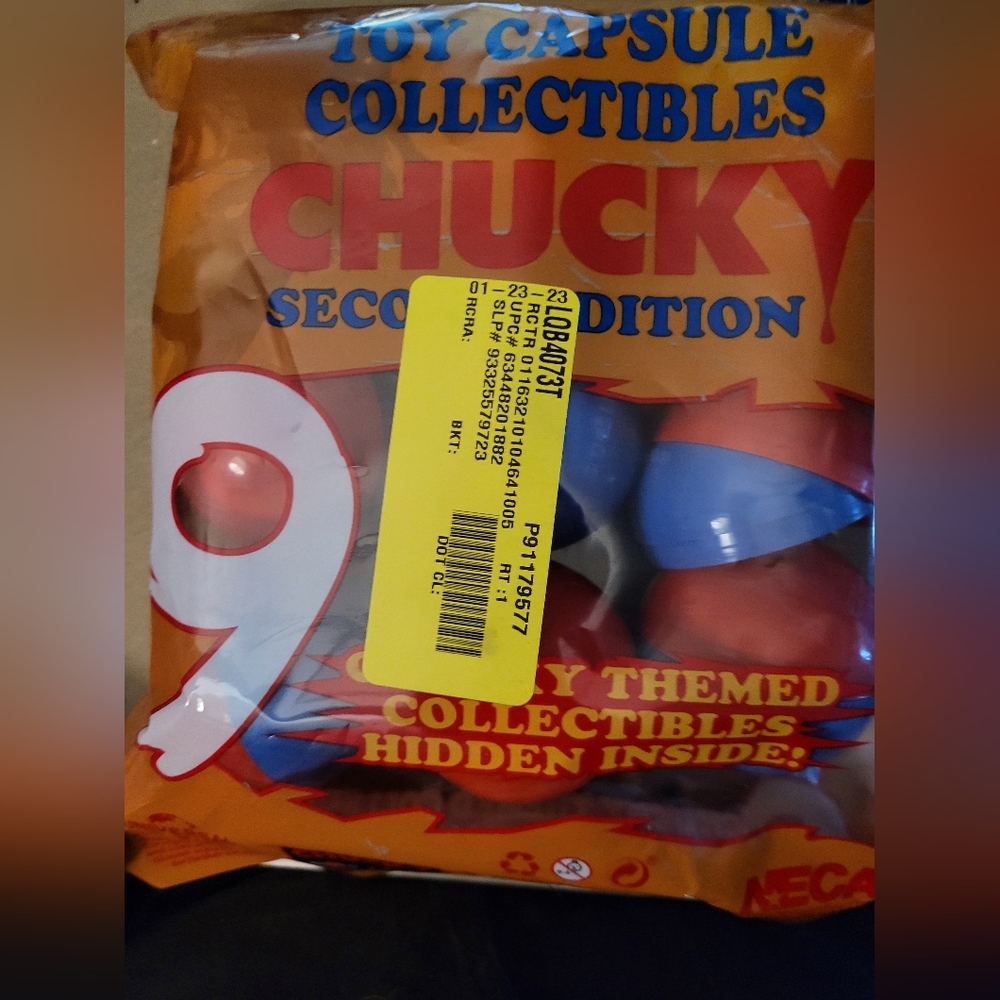 NECA Chucky 2nd Edition Toy Capsule Collectibles. 9 Blind Toy Capsules. New. - Picture 2 of 2